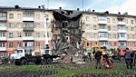 Обрушение дома на площади Весенней в Междуреченске
